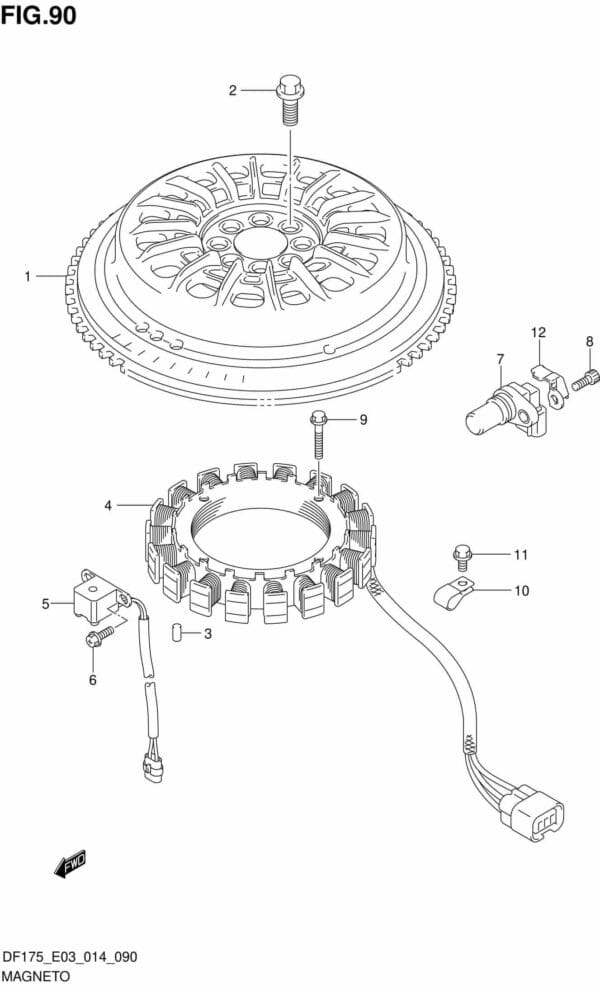 DF150-175,T,TG,Z,ZG-410001 Magneto (DF150TG E03)