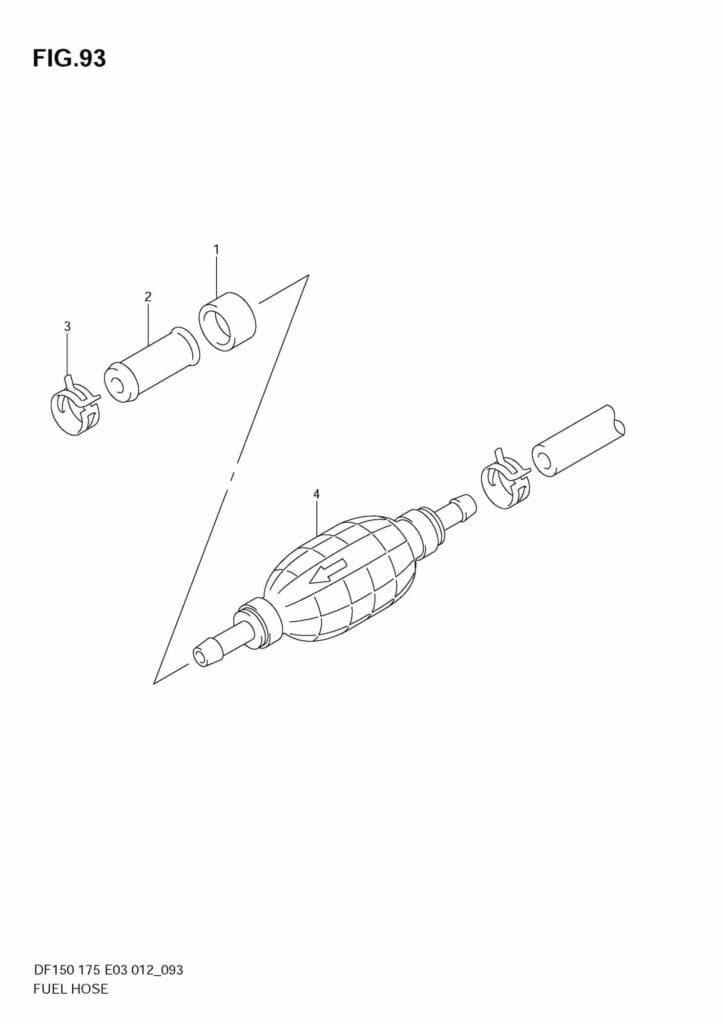 DF150/175 15002F-210001~; 15002Z-210001~; 17502F-210001~; 17502Z-210001 Fuel Hose (DF175T)