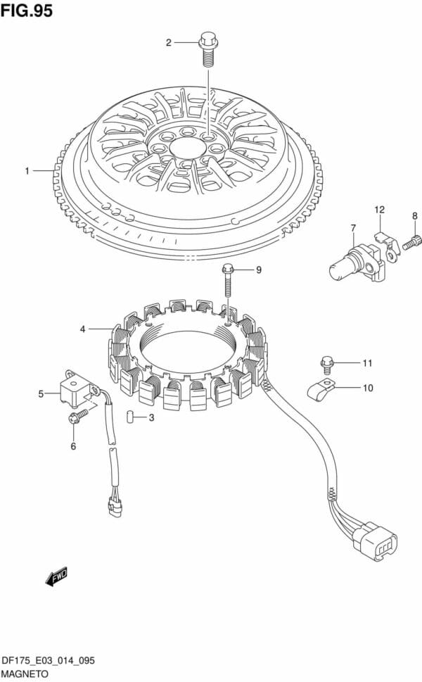 DF150-175,T,TG,Z,ZG-410001 Magneto (DF175Z E03)