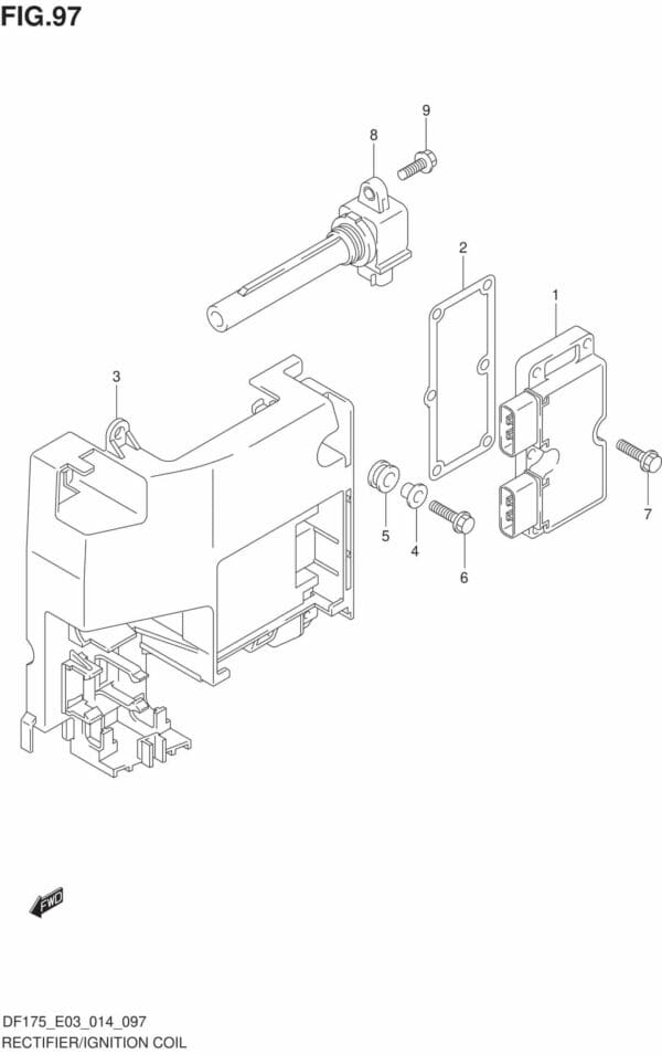 DF150-175,T,TG,Z,ZG-410001 Rectifier/Ignition Coil (DF150T E03)