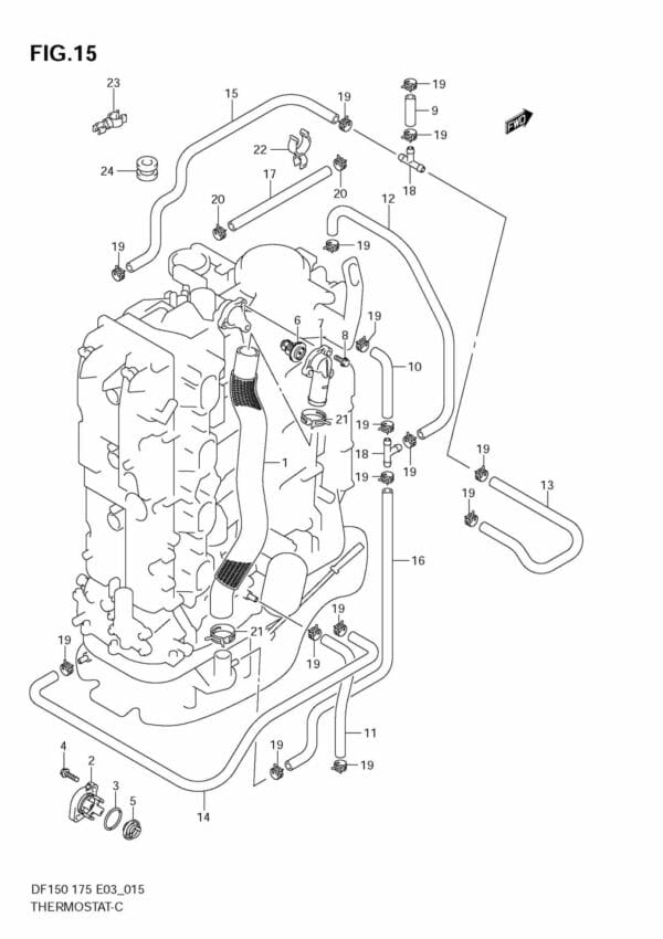 DF150/175T,Z 2006-2010-2011 Thermostat