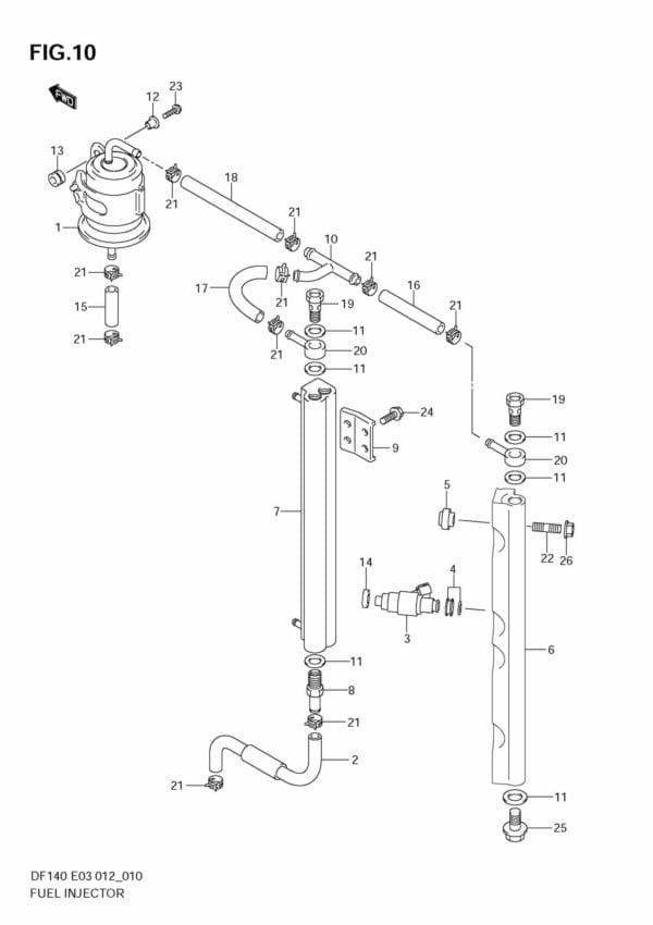 DF140T,Z 14002F-210001~; 14002Z-210001 Fuel Injector