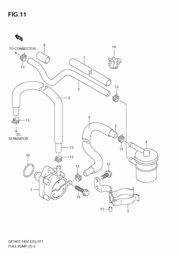 DF140T,Z 2002-2011 Fuel Pump