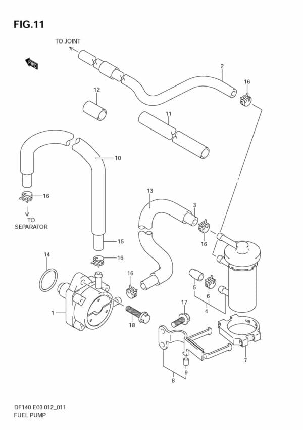 DF140T,Z 14002F-210001~; 14002Z-210001 Fuel Pump