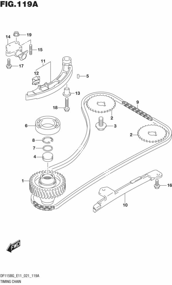 DF115BG,BZG-140001 Timing Chain
