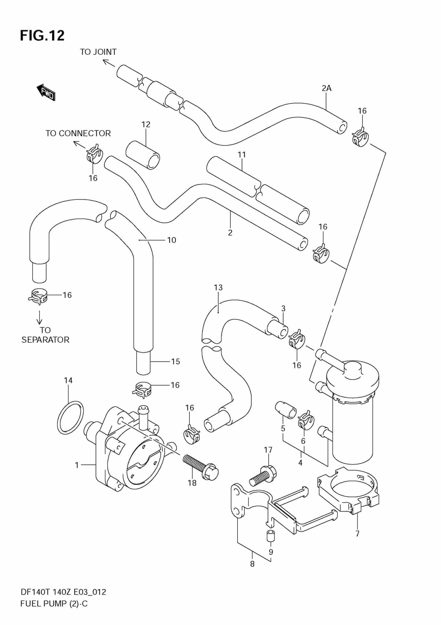 Fuel Pump (DF140T:682149~,DF140Z:680234~) - Precision Marine