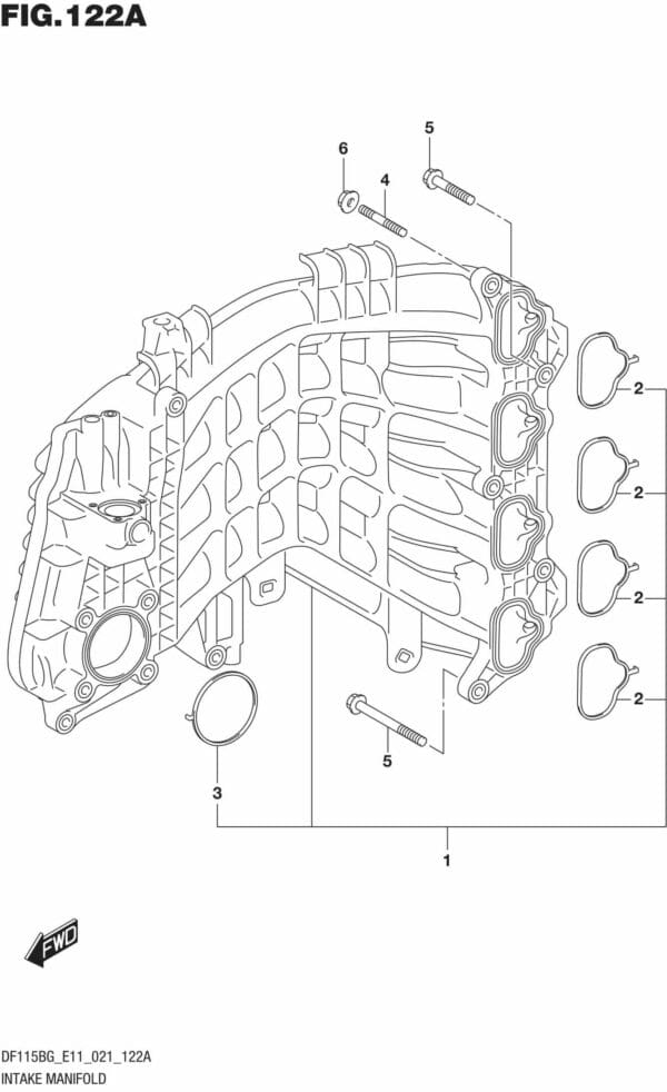 DF115BG,BZG-140001 Intake Manifold