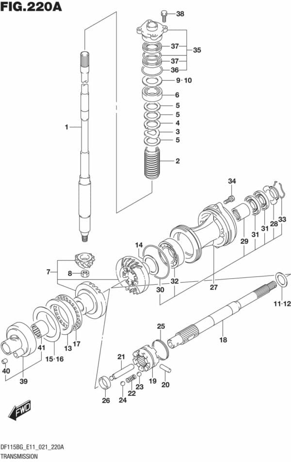 DF115BG,BZG-140001 Transmission (DF115BG)