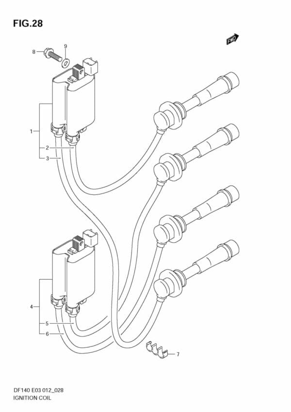 DF140T,Z 14002F-210001~; 14002Z-210001 Ignition Coil