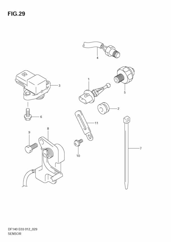 DF140T,Z 14002F-210001~; 14002Z-210001 Sensor