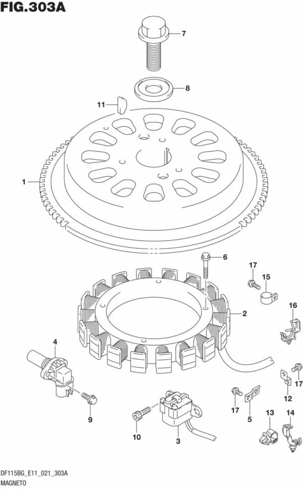 DF115BG,BZG-140001 Magneto