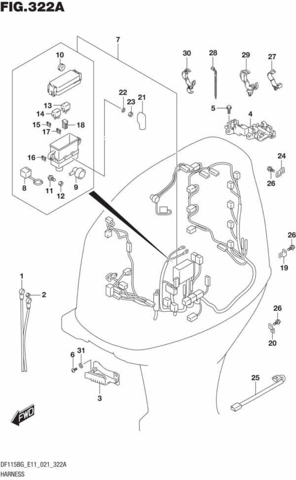 DF115BG,BZG-140001 Harness