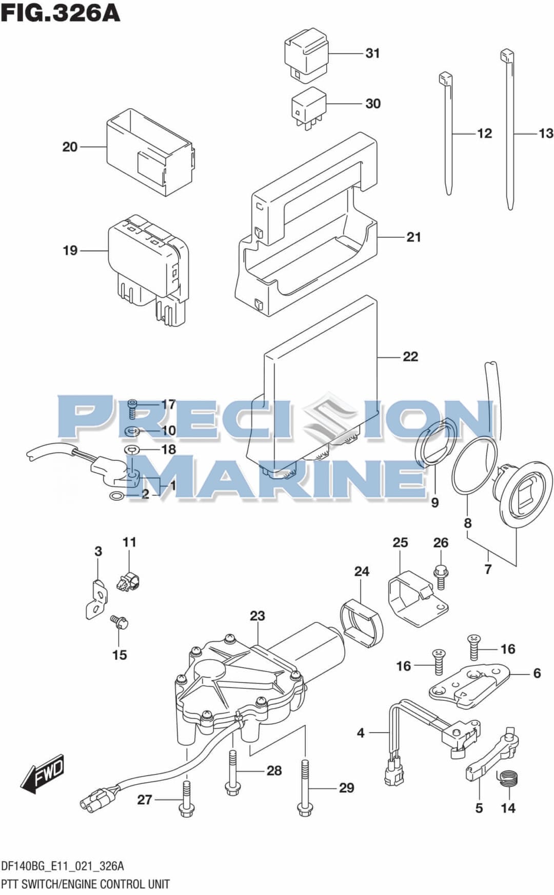 PTT Switch/Engine Control Unit Precision Marine