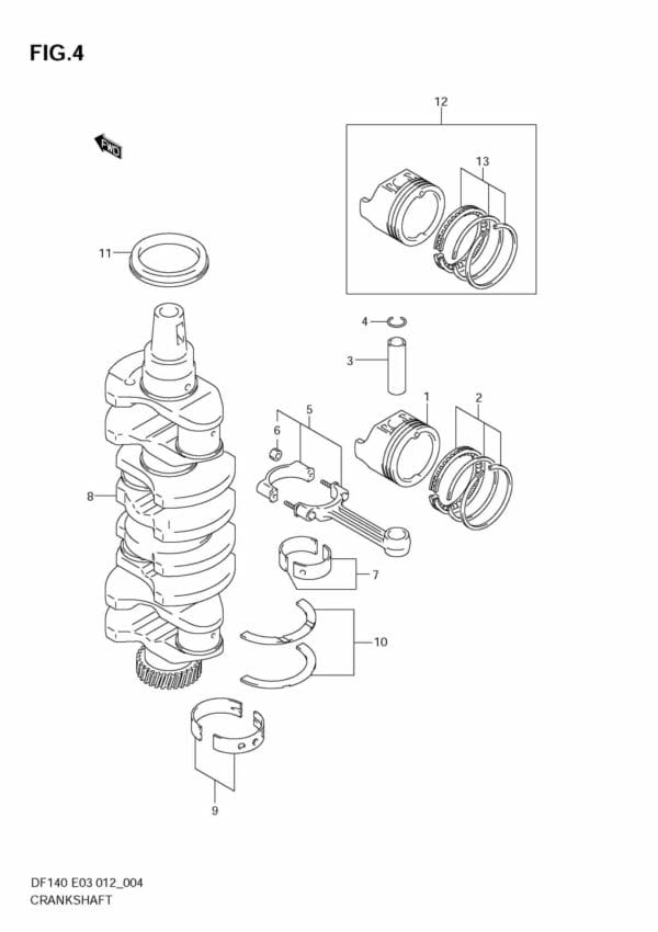 DF140T,Z 14002F-210001~; 14002Z-210001 Crankshaft