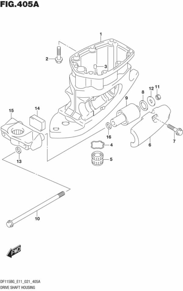 DF115BG,BZG-140001 Drive Shaft Housing