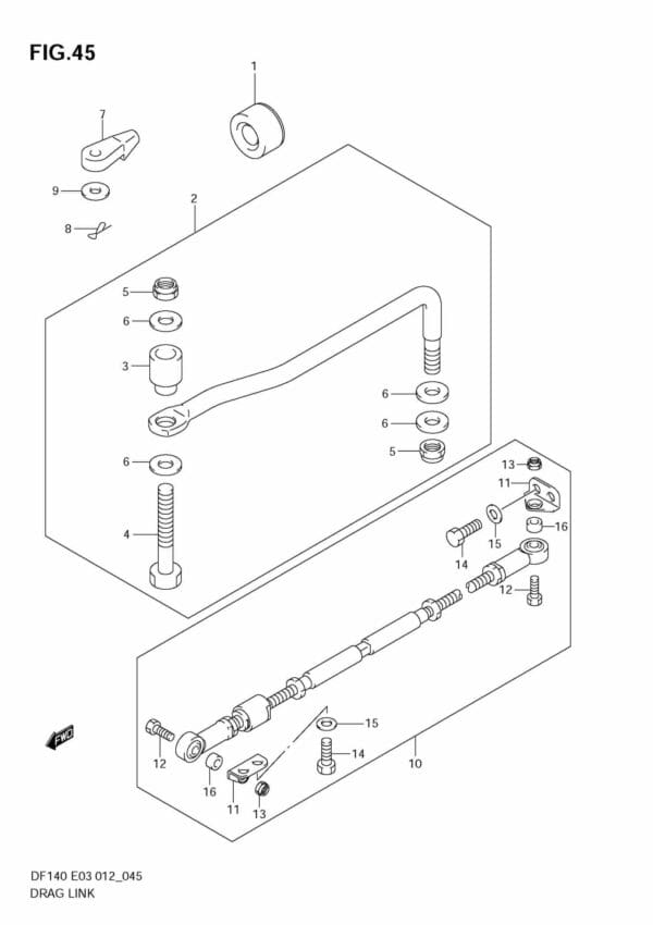 DF140T,Z 14002F-210001~; 14002Z-210001 Drag Link