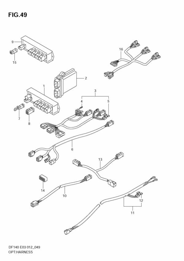 DF140T,Z 14002F-210001~; 14002Z-210001 OPT: Harness (NOT FOR US MARKET)