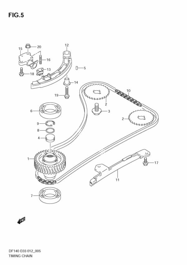 DF140T,Z 14002F-210001~; 14002Z-210001 Timing Chain