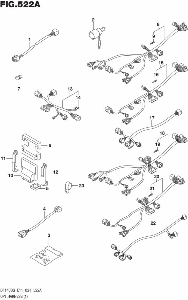 DF140BG,DF140BZG-140001 OPT: Harness (1)