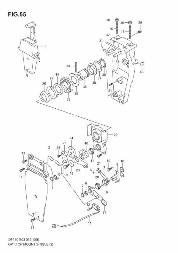 DF140T,Z 14002F-210001~; 14002Z-210001 OPT: Top Mount Single (2)