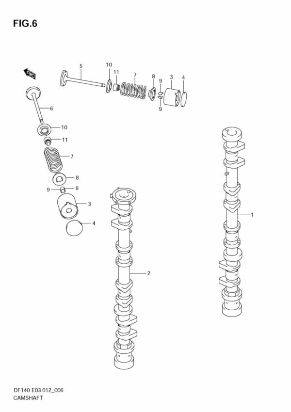 DF140T,Z 14002F-210001~; 14002Z-210001 Camshaft