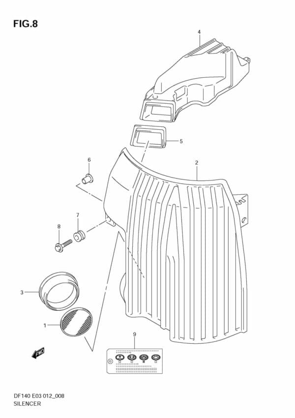 DF140T,Z 14002F-210001~; 14002Z-210001 Silencer