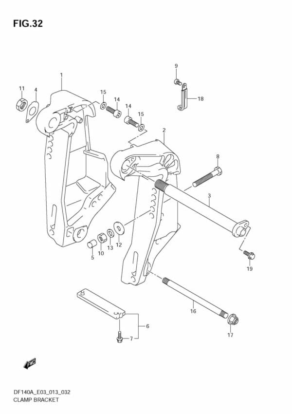 DF140A 310001 Clamp Bracket