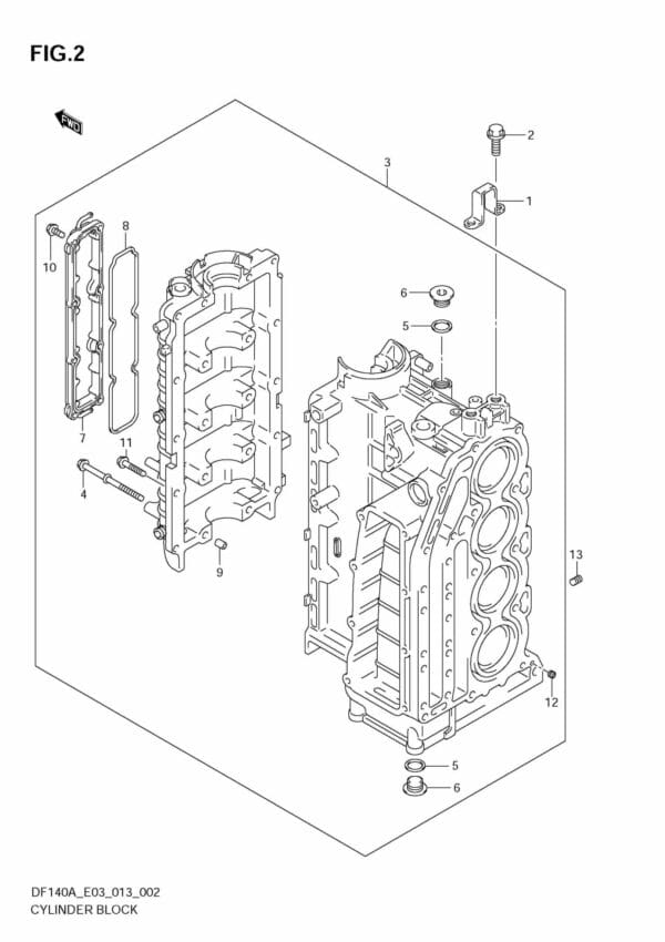 DF140A 310001 Cylinder Block