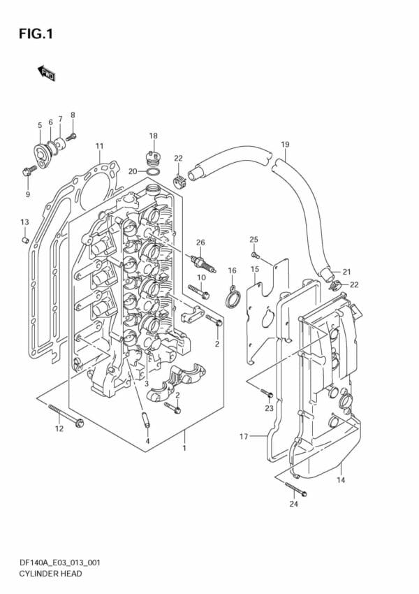 DF140A 310001 Cylinder Head