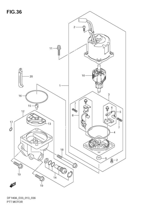 DF140A 310001 PTT Motor