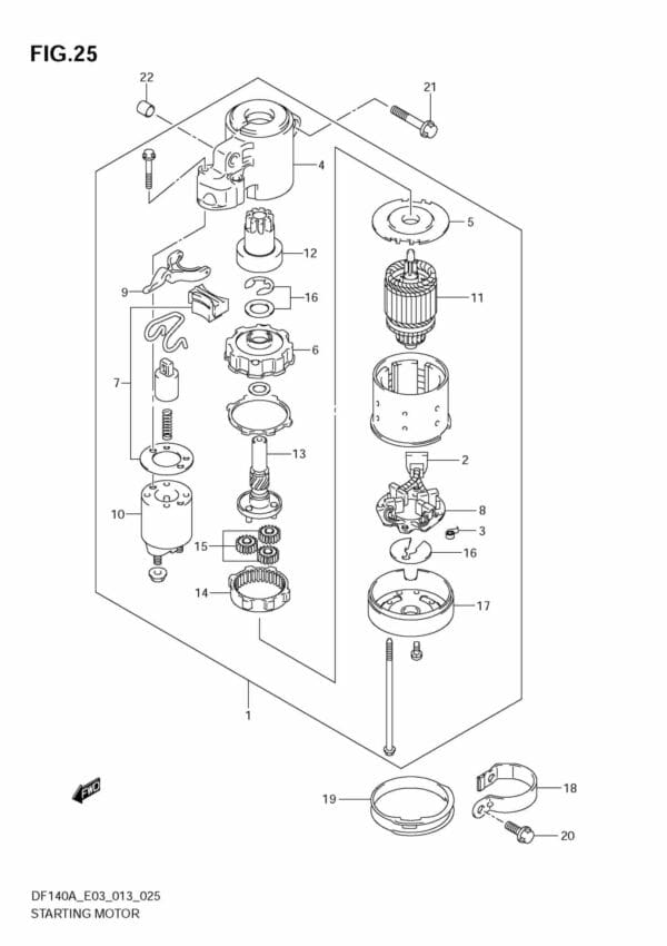 DF140A 310001 Starting Motor