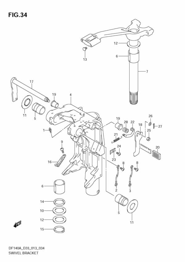 DF140A 310001 Swivel Bracket (DF140AZ E03)