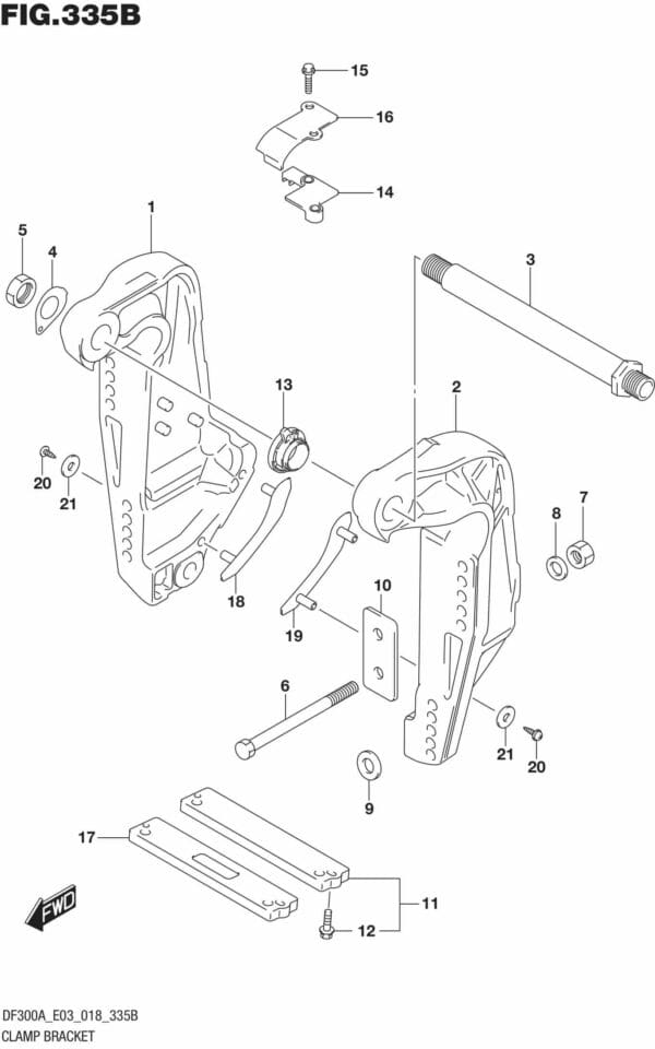 Clamp Bracket Transom(L)