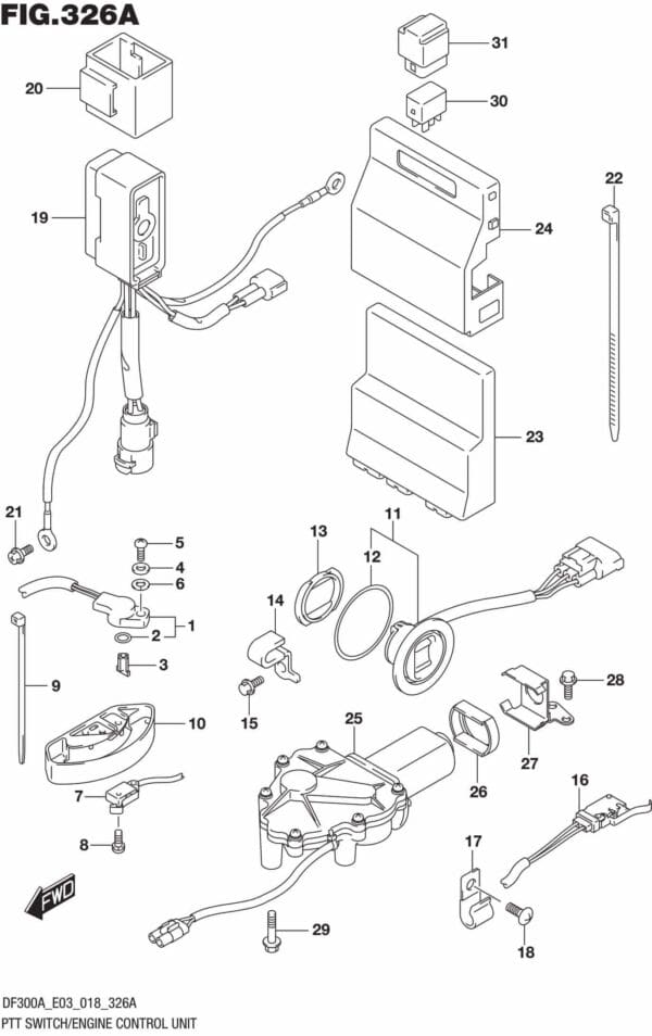 DF250AP-300AP-810001~ PTT Switch/Engine Control Unit (DF300A)