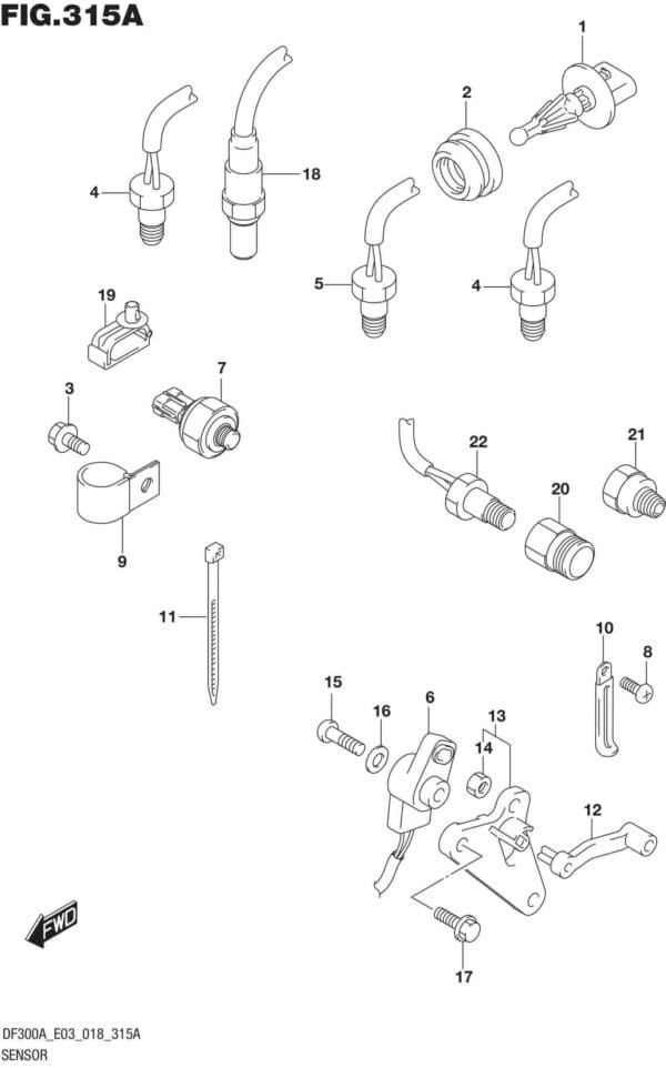 DF250AP-300AP-810001~ Sensor Transom(X,XX)