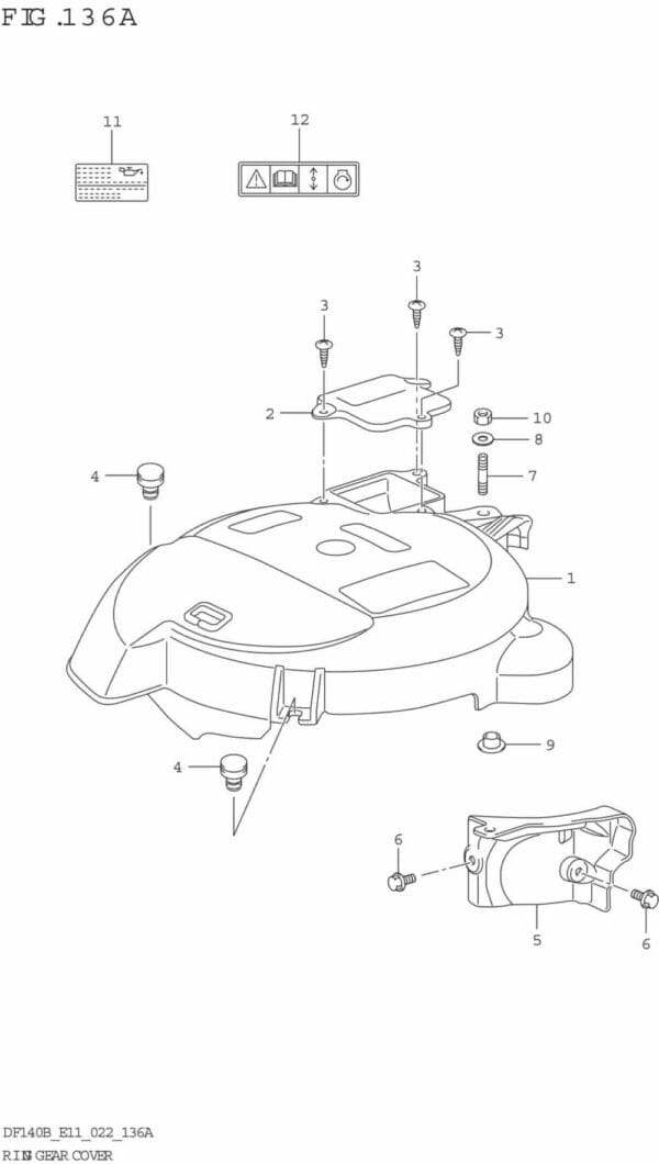 DF140BT,BZ-240001 Ring Gear Cover