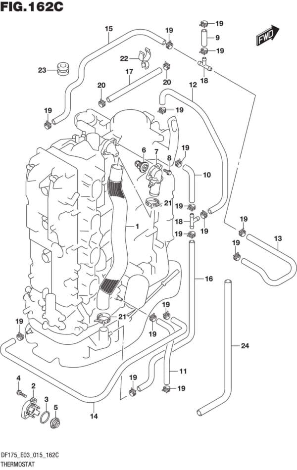 DF150,-175,-T,-Z,-ST,TG,-ZG,-510001 Thermostat (DF150Z E03)