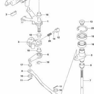 DF200T,Z-225,T,Z-250,T,Z,ST-510001 Clutch Shaft (DF225T E03)