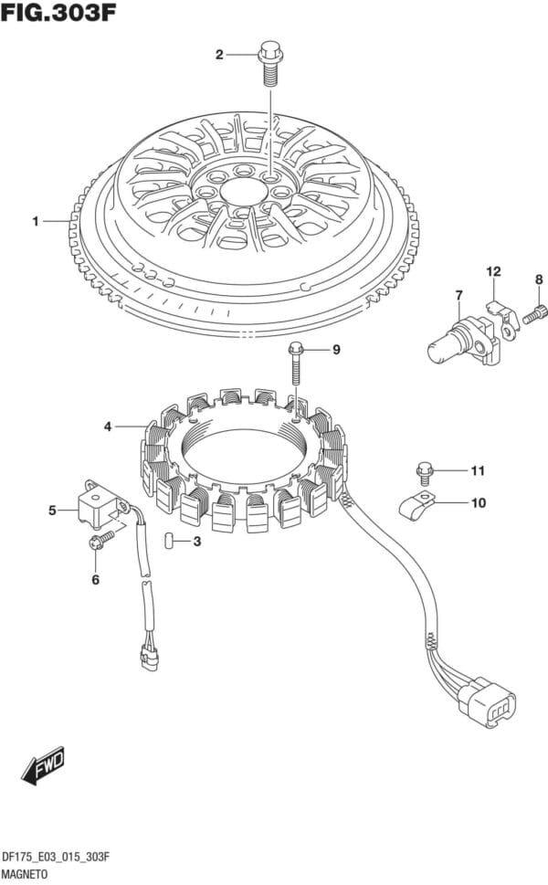DF150,-175,-T,-Z,-ST,TG,-ZG,-510001 Magneto (DF175TG E03)