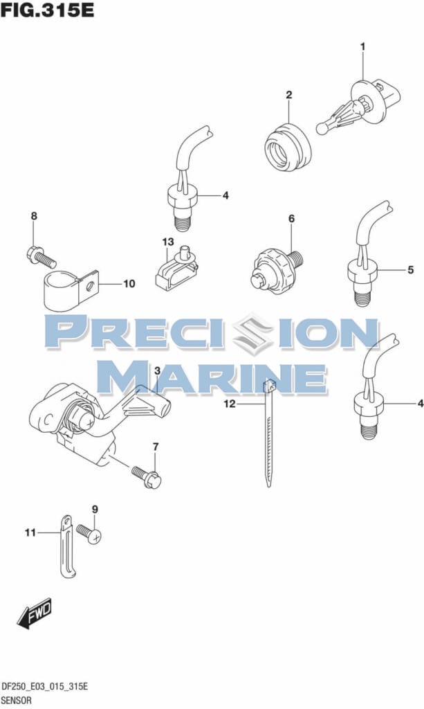 DF200T,Z-225,T,Z-250,T,Z,ST-510001 Sensor (DF250T E03)