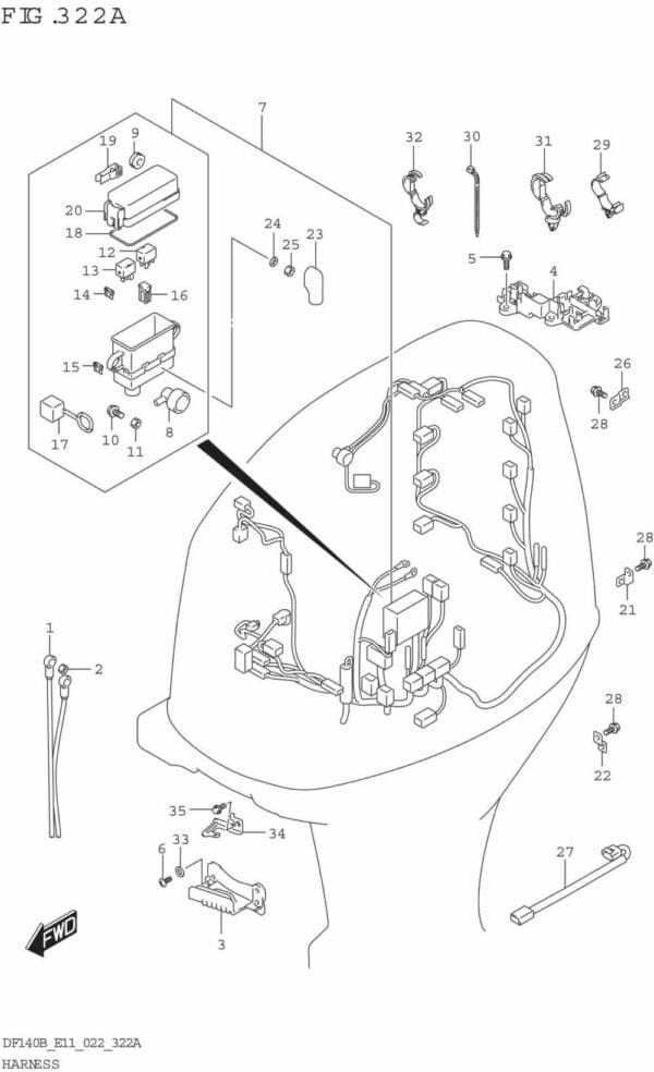 DF140BT,BZ-240001 Harness