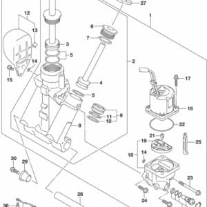 DF200T,Z,225T,Z,250T,Z,ST-810001 Trim Cylinder TRANSOM(L)