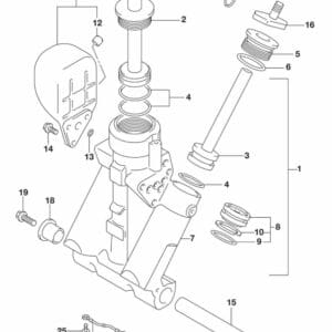 DF200T,Z-225,T,Z-250,T,Z,ST-510001 Trim Cylinder TRANSOM(L) (DF200T E03)