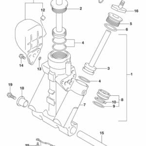 DF200T,Z-225,T,Z-250,T,Z,ST-510001 Trim Cylinder TRANSOM(L) (DF250ST E03)