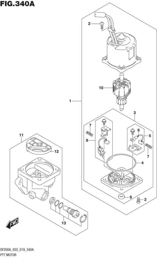 DF150AT,AZ,175AT,AZ,200AT,AZ,AST-910001 PTT Motor