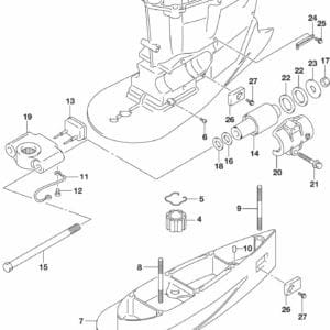 DF200T,Z-225,T,Z-250,T,Z,ST-510001 Drive Shaft Housing TRANSOM(X,XX) (DF225T E03)