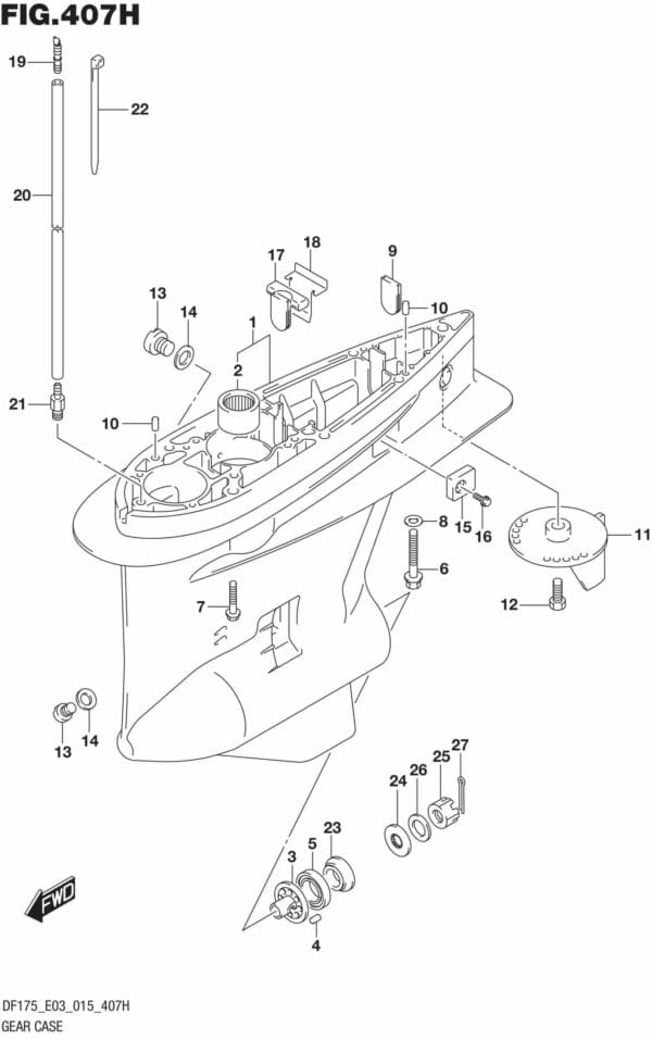 DF150,-175,-T,-Z,-ST,TG,-ZG,-510001 Gear Case (DF175ZG E03)