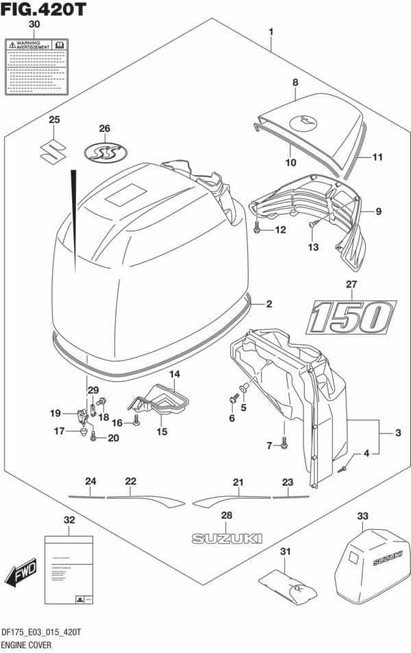 DF150,-175,-T,-Z,-ST,TG,-ZG,-510001 Engine Cover (DF150ST E03)