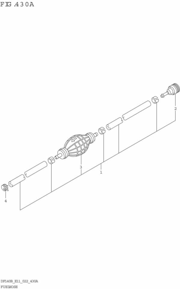 DF140BT,BZ-240001 Fuel Hose