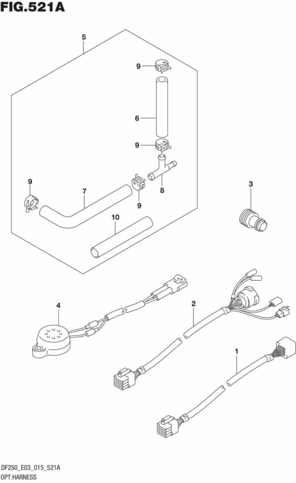 DF200T,Z-225,T,Z-250,T,Z,ST-510001 OPT: Harness